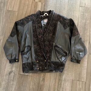 Paris Sport Club Vintage Leather Jacket